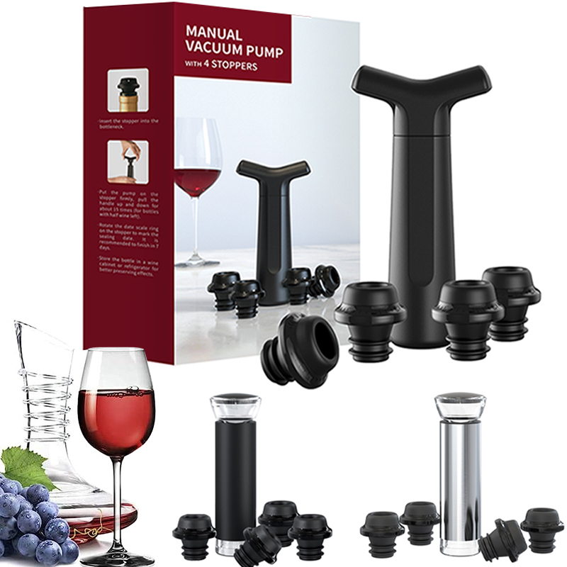 Wine Stopper Vacuum - سدادات النبيذ الفراغية، مضخة تفريغ، سدادات