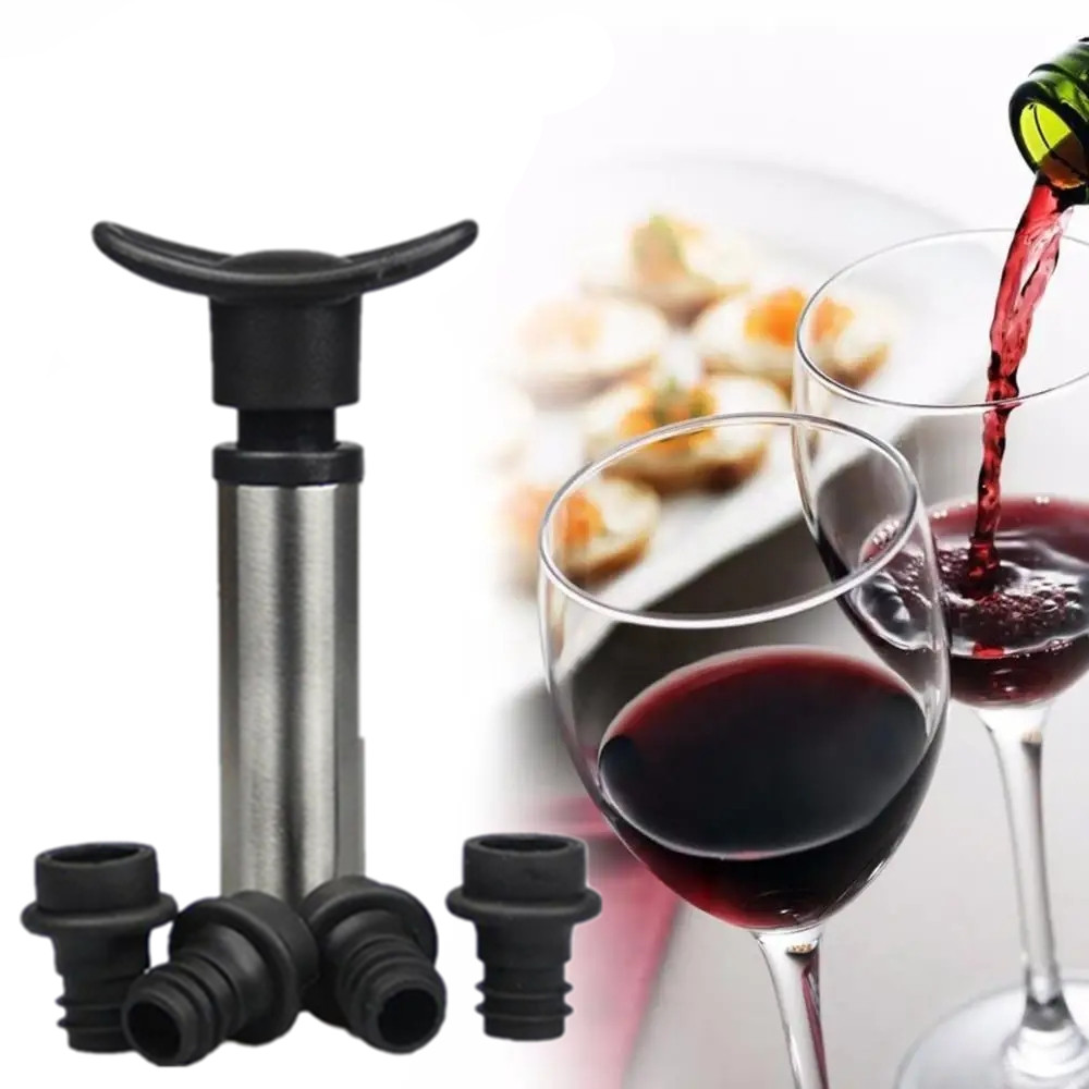 Wine Stopper Vacuum - سدادة نبيذ مع مضخة نبيذ مفرغة