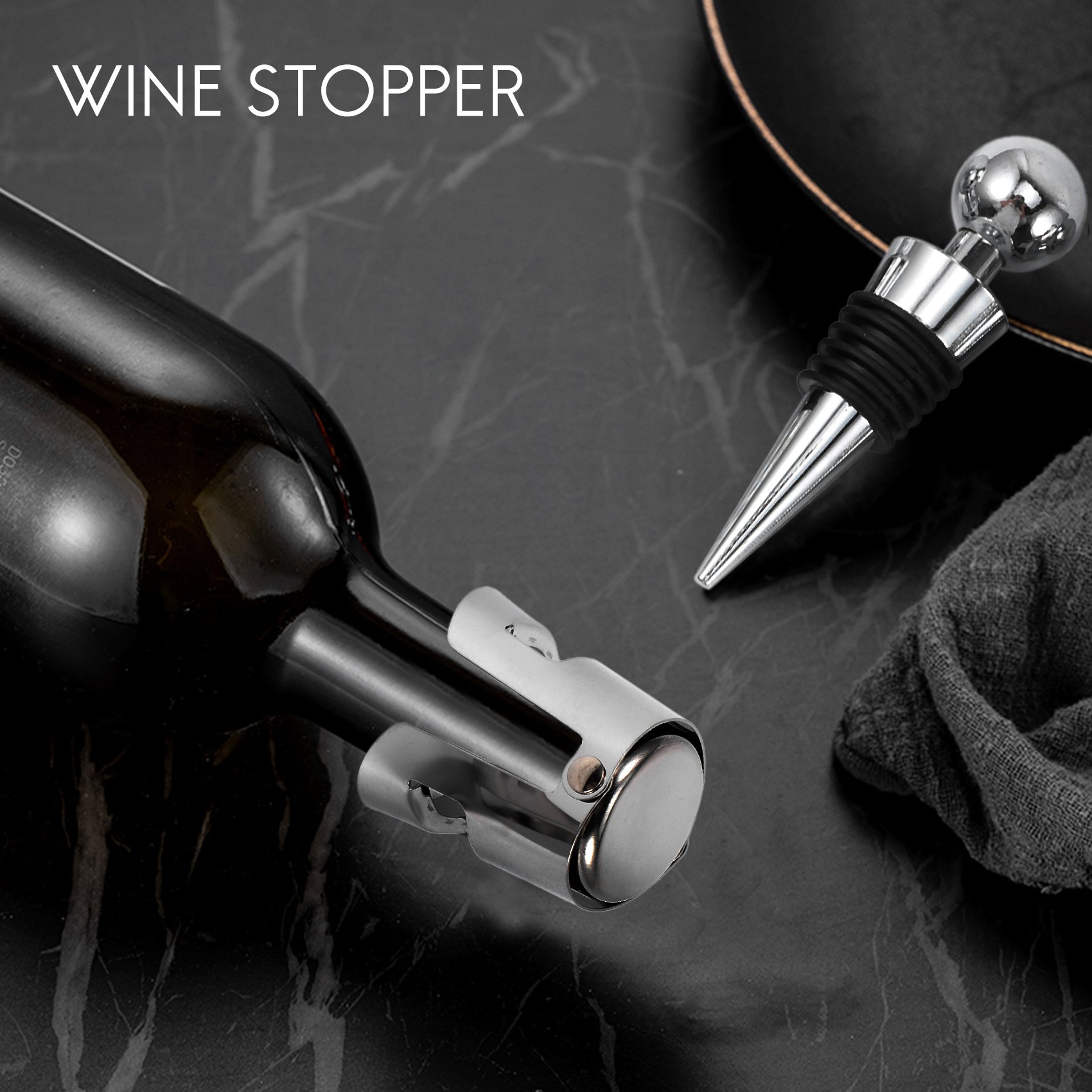 سدادة زجاجات النبيذ والشمبانيا - مراجعة Wine Stopper Vacuum وسعره