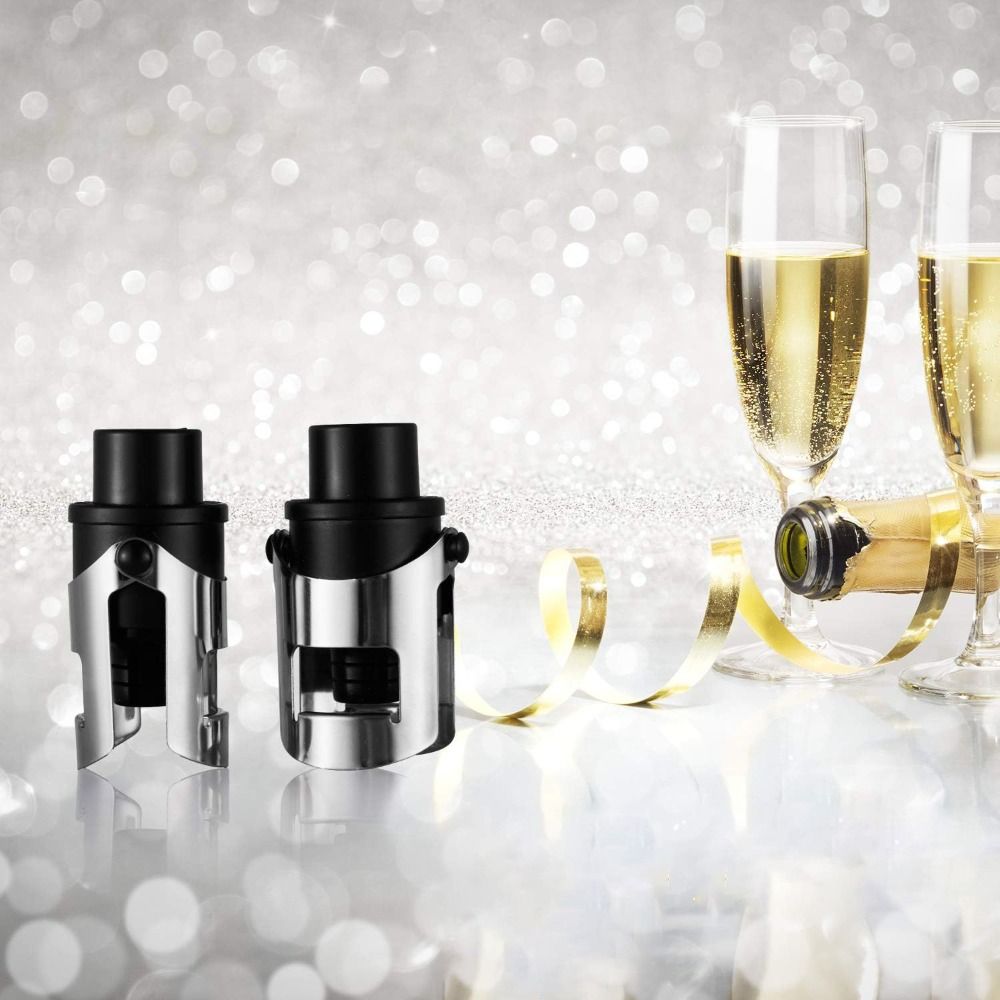 قطعتان من سدادات الشمبانيا الم - مراجعة Wine Stopper Vacuum وسعره