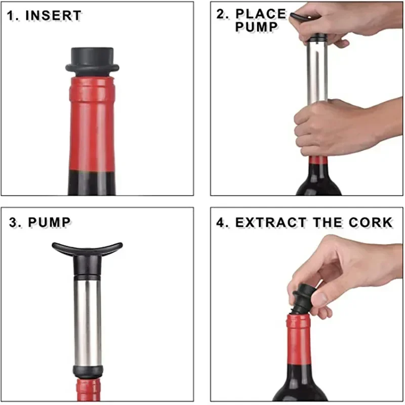 مجموعة مضخة نبيذ فراغية ، فتاح - مراجعة Wine Stopper Vacuum وسعره