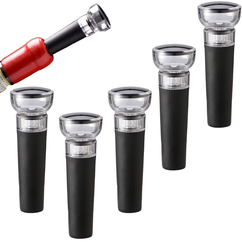 5 قطعة الأسود فراغ مضخة قابلة  - مراجعة Wine Stopper Vacuum وسعره