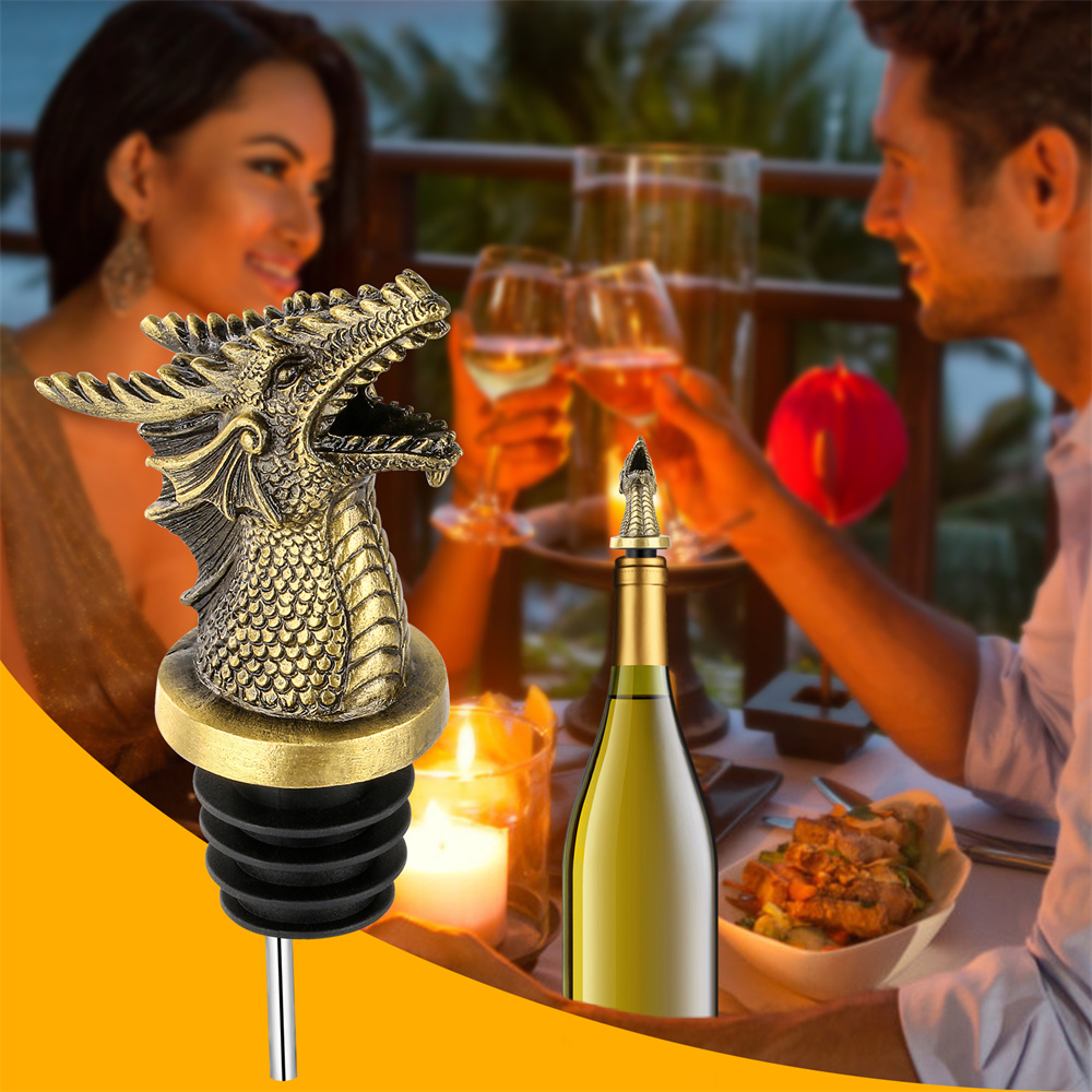 سدادة زجاجة نبيذ بتصميم التنين - مراجعة Wine Stopper Vacuum وسعره