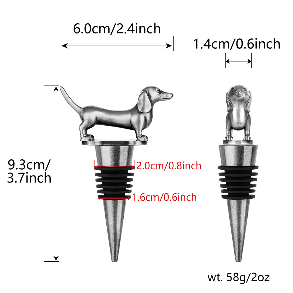 سدادة زجاجة نبيذ على شكل كلب د - مراجعة Wine Stopper Vacuum وسعره