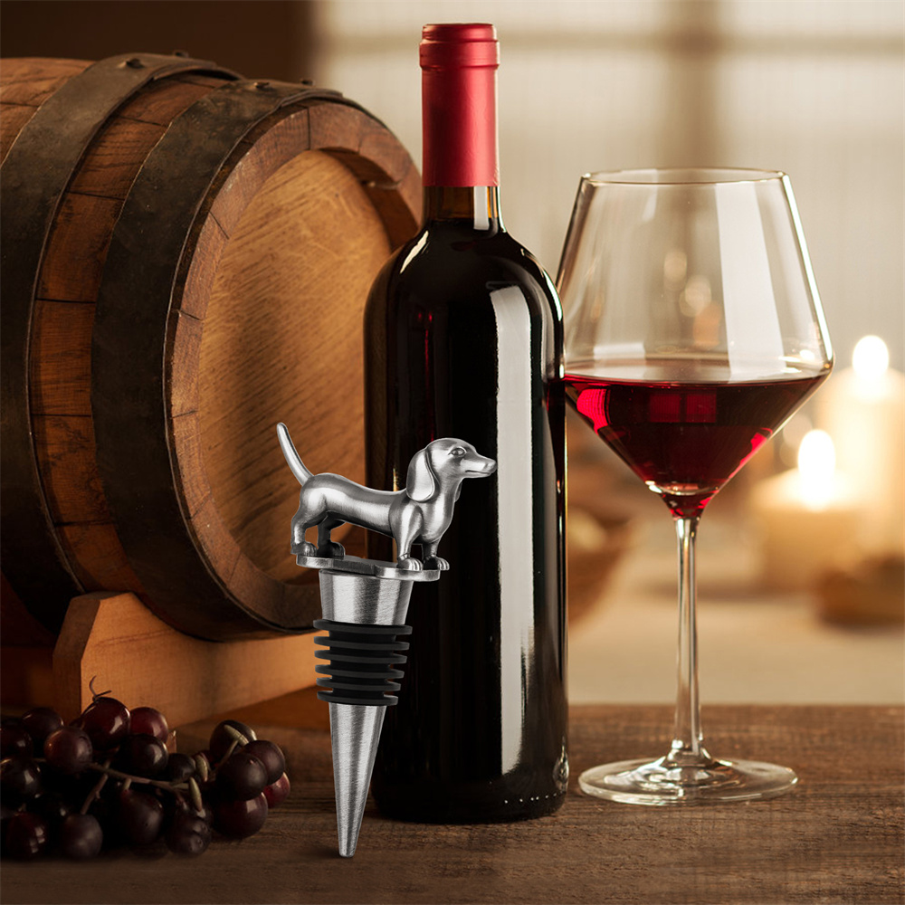 سدادة زجاجة نبيذ على شكل كلب د - مراجعة Wine Stopper Vacuum وسعره