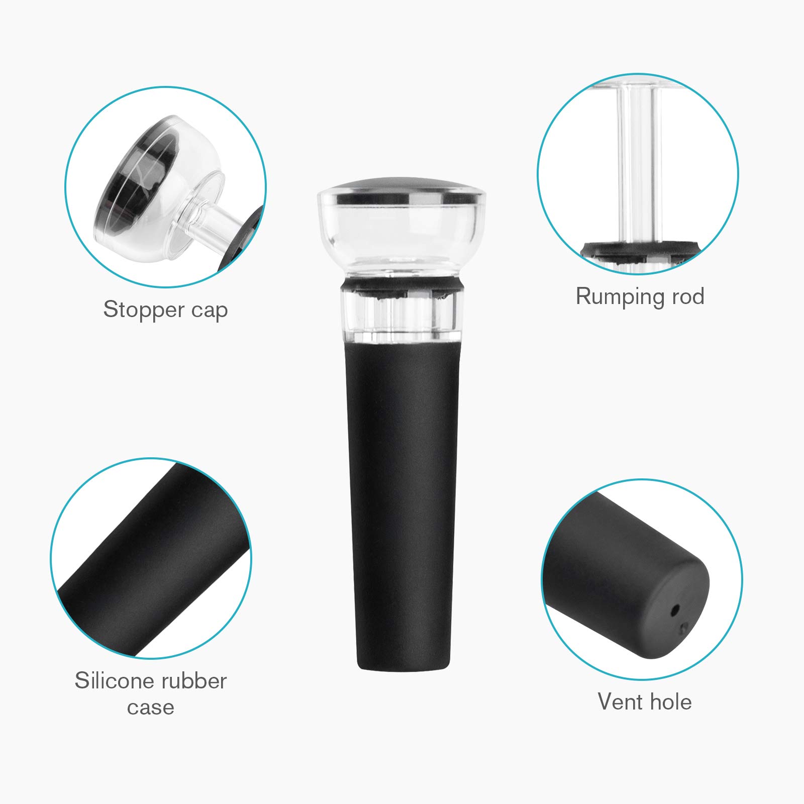 4 قطع من سدادات النبيذ مع مضخة - مراجعة Wine Stopper Vacuum وسعره